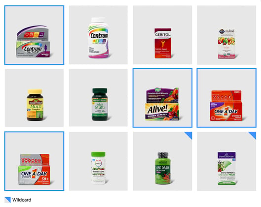 Attention-getting power: adult multivitamin designs